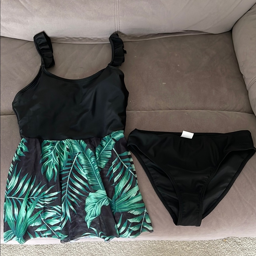 Kids Swimwear Set - Black and Green